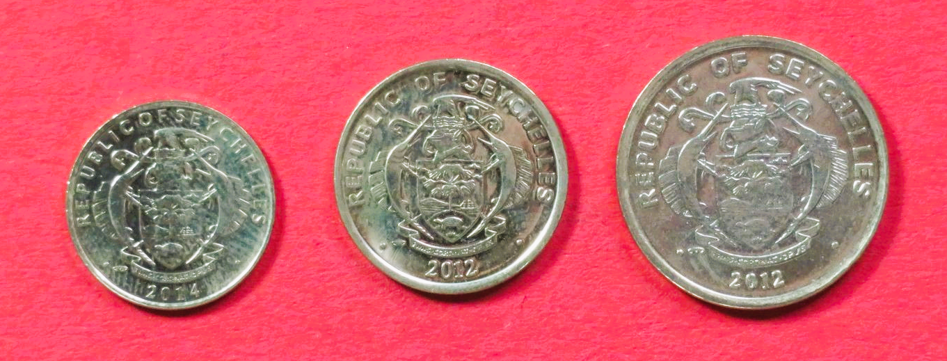 Seychelles, 1/5/10 Cents, 2012/2014, uncirculated (UNC)