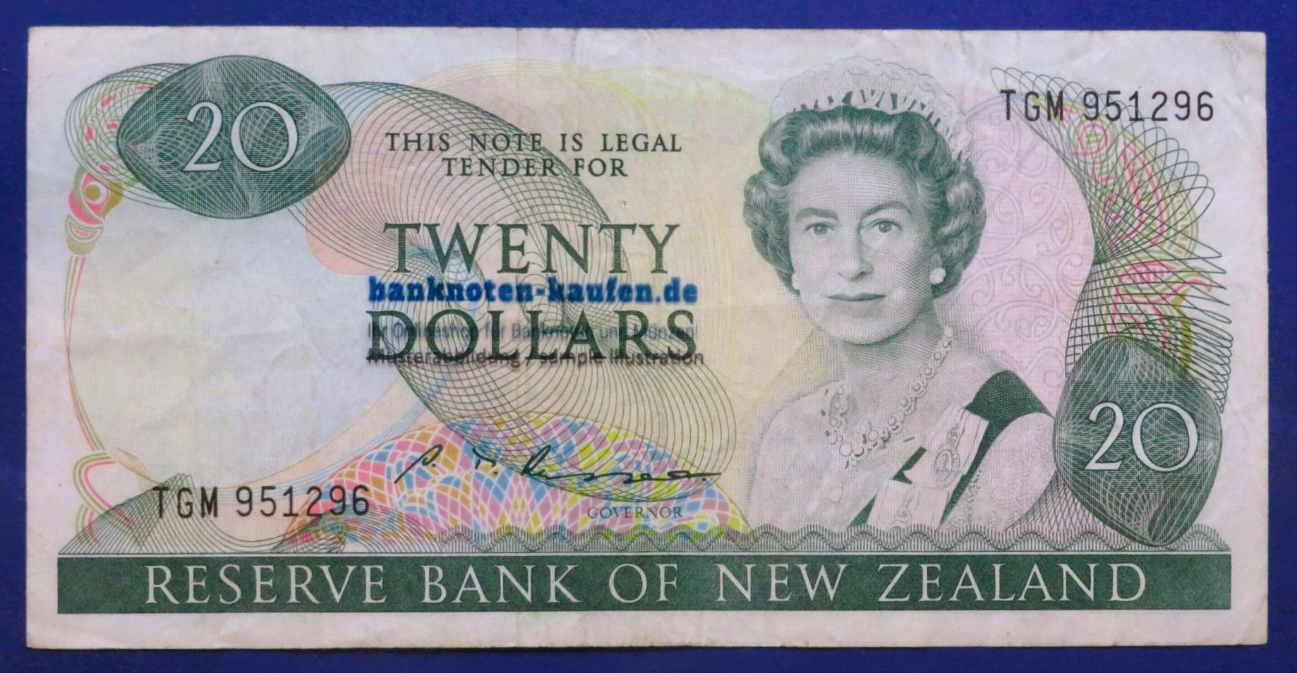 New Zealand, 20 Dollars, ND (1981-92), circulated (USED / VF), P-173b