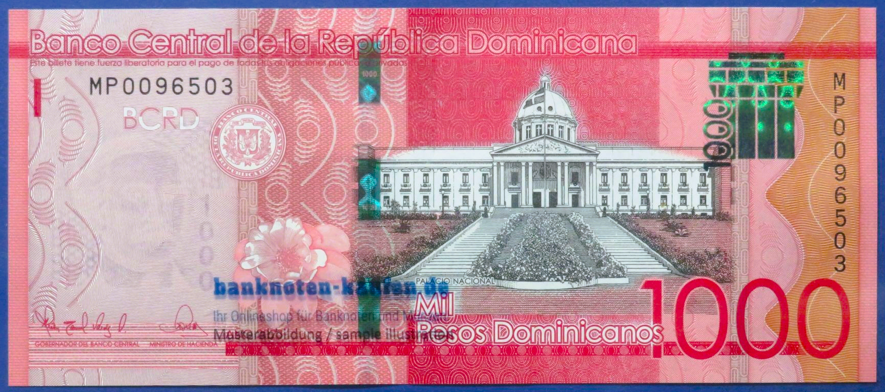 Dominikanische Republik, 1.000 Pesos, 2023, kassenfrisch (UNC), P-193h