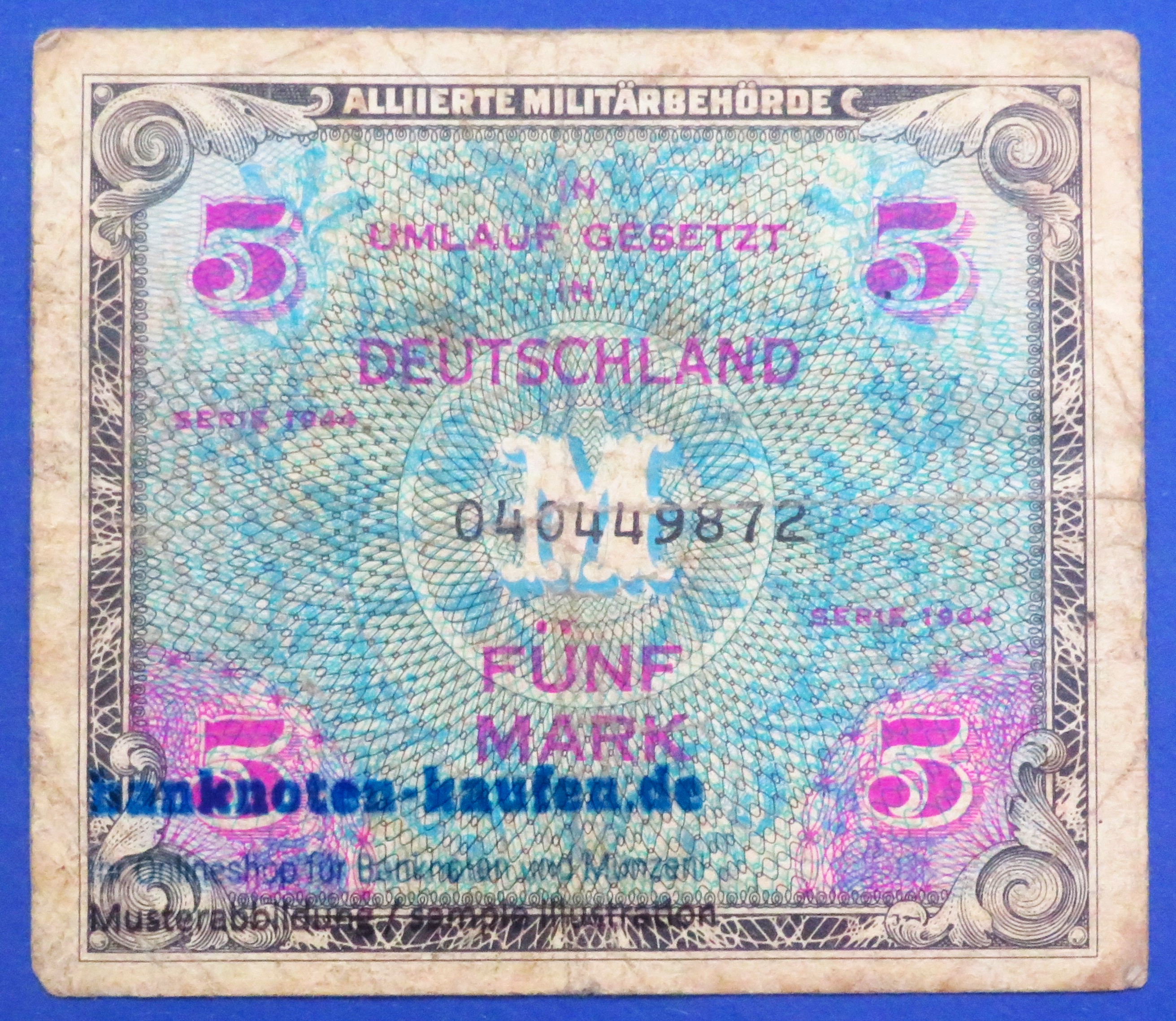 Germany, 5 Mark, 1944, circulated (USED / VG), P-193b