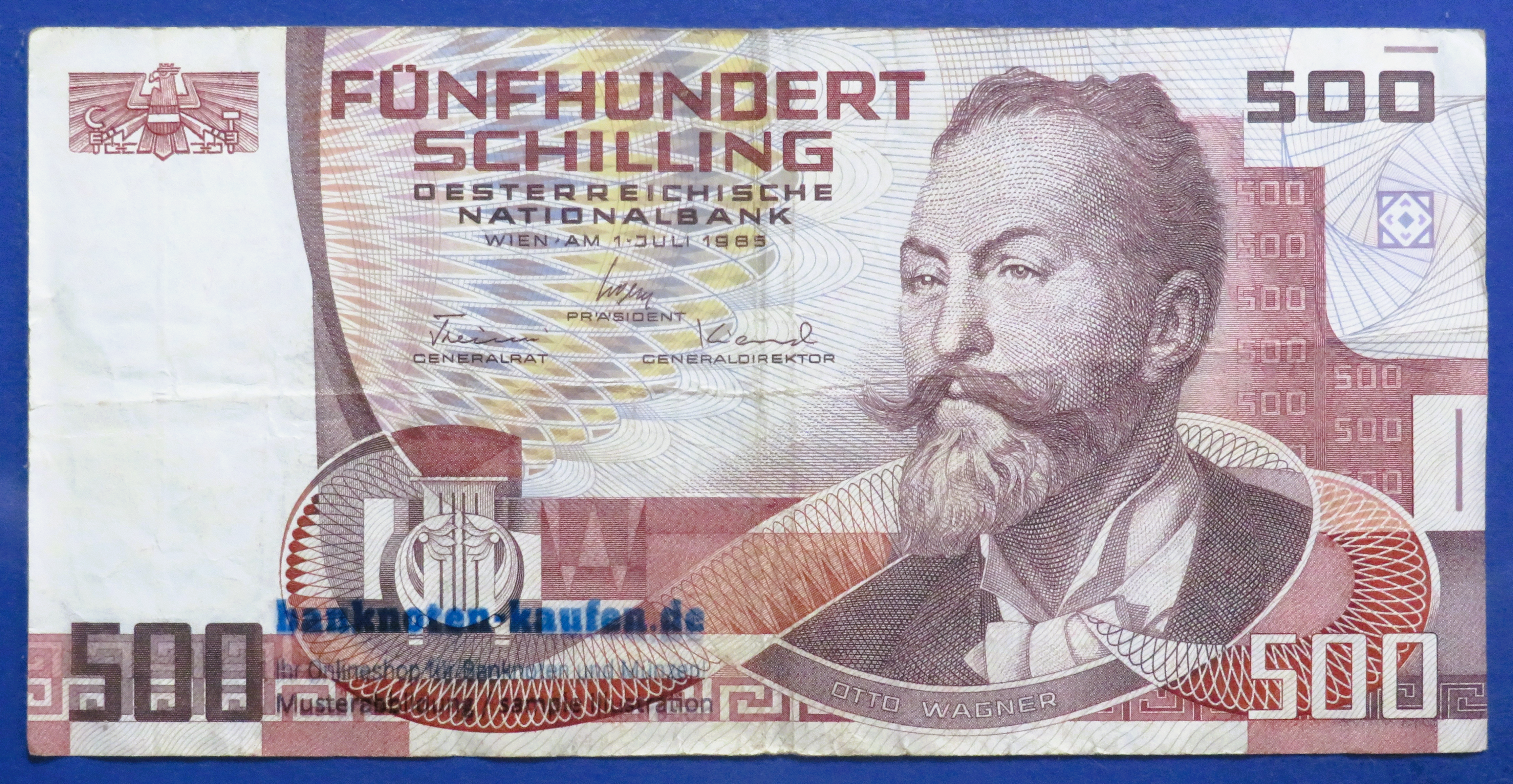Austria, 500 Schilling, 1985, circulated (USED / VF-), P-151