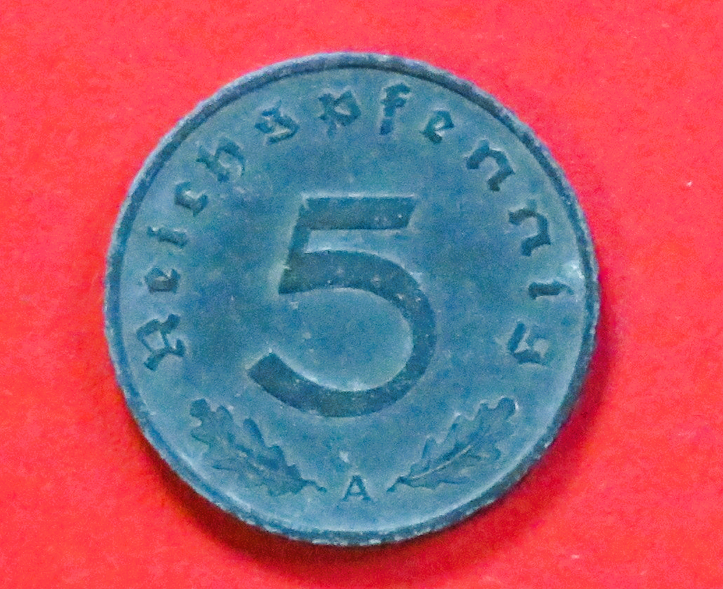 Deutsches Reich: 5 Reichspfennig, 1940-1944, gebraucht (used / ss), # 93