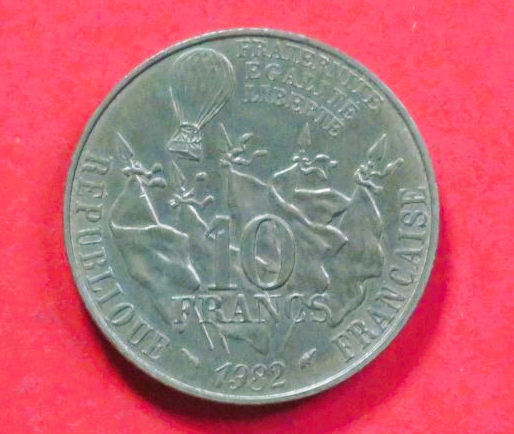 Frankreich:  10 Francs, 1982, gebraucht (used / ss+), Gedenkausgabe, # 244