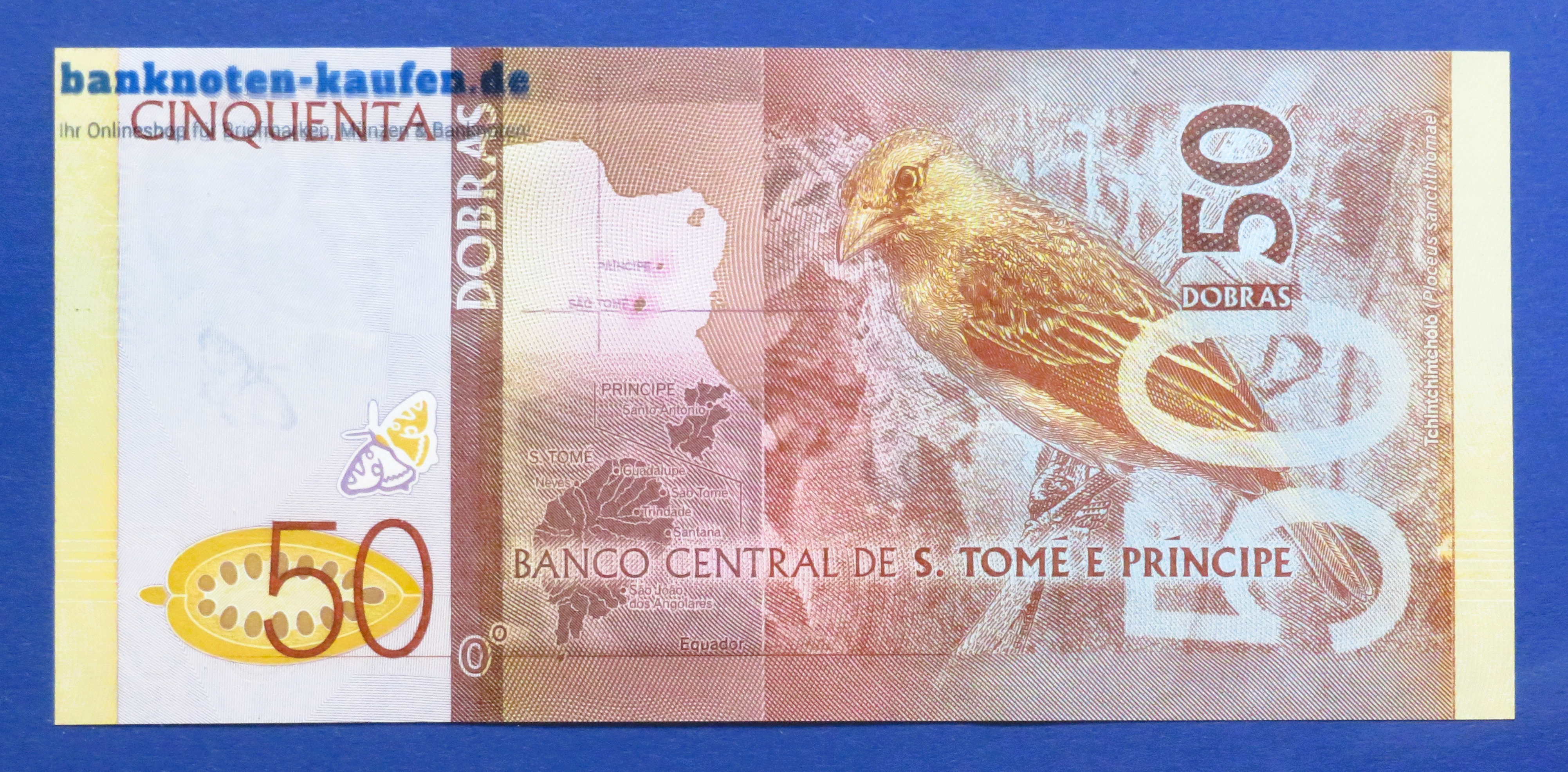 Sao Tome e Principe, 50 Dobras, 2016, kassenfrisch (UNC), P-73