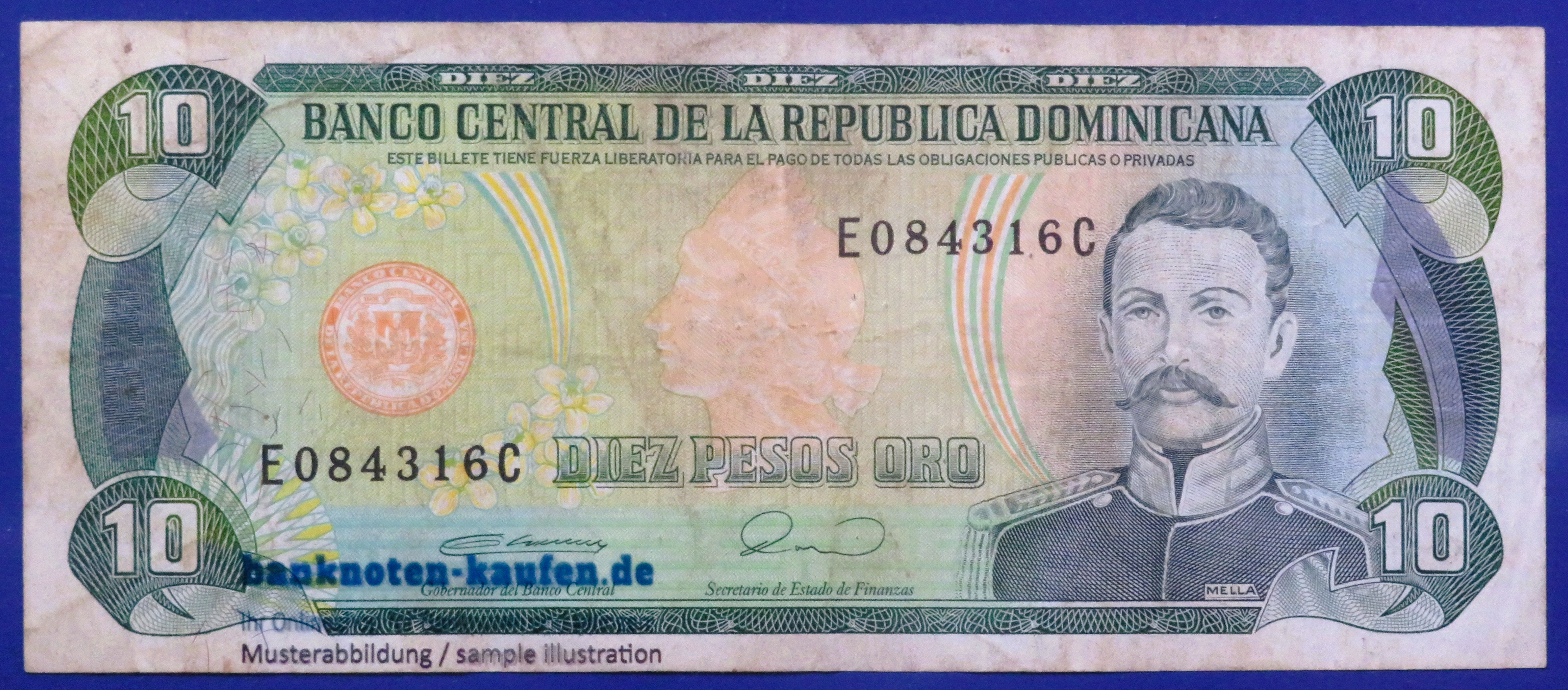 Dominican Republic, 10 Pesos oro, 1990, circulated (USED / VF), P-132