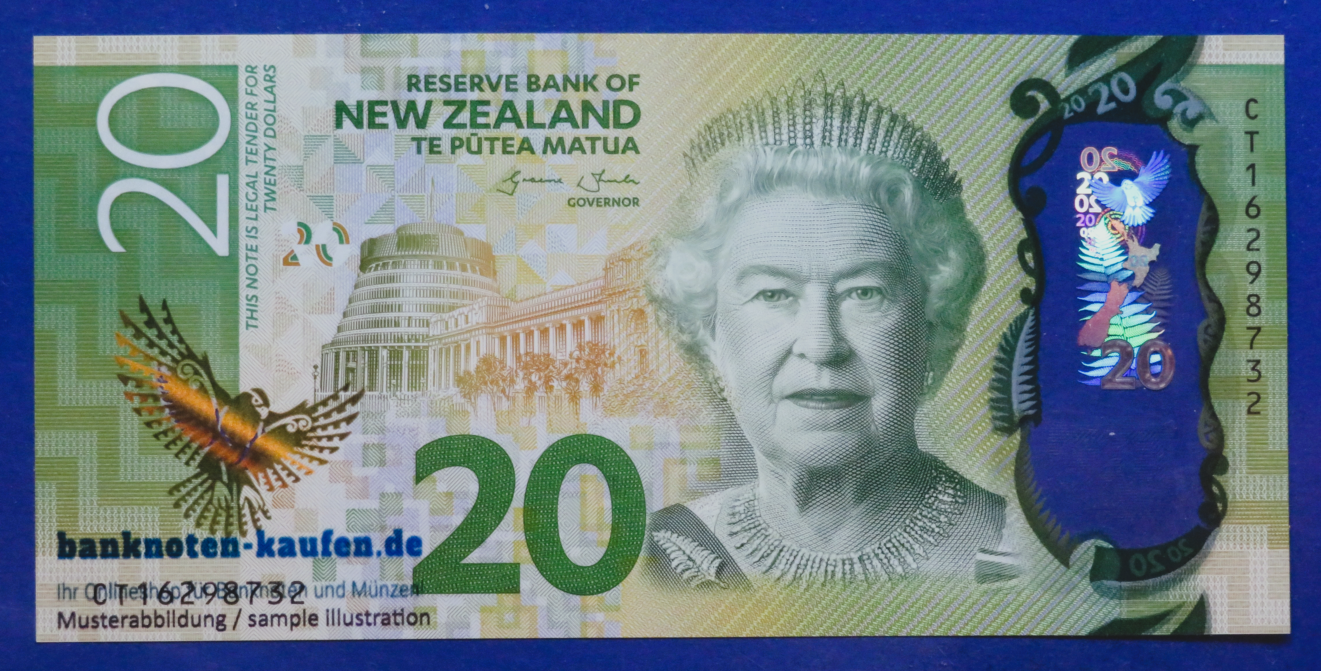 Neuseeland, 20 Dollars, 2016, fast kassenfrisch (AU), Polymer, P-193