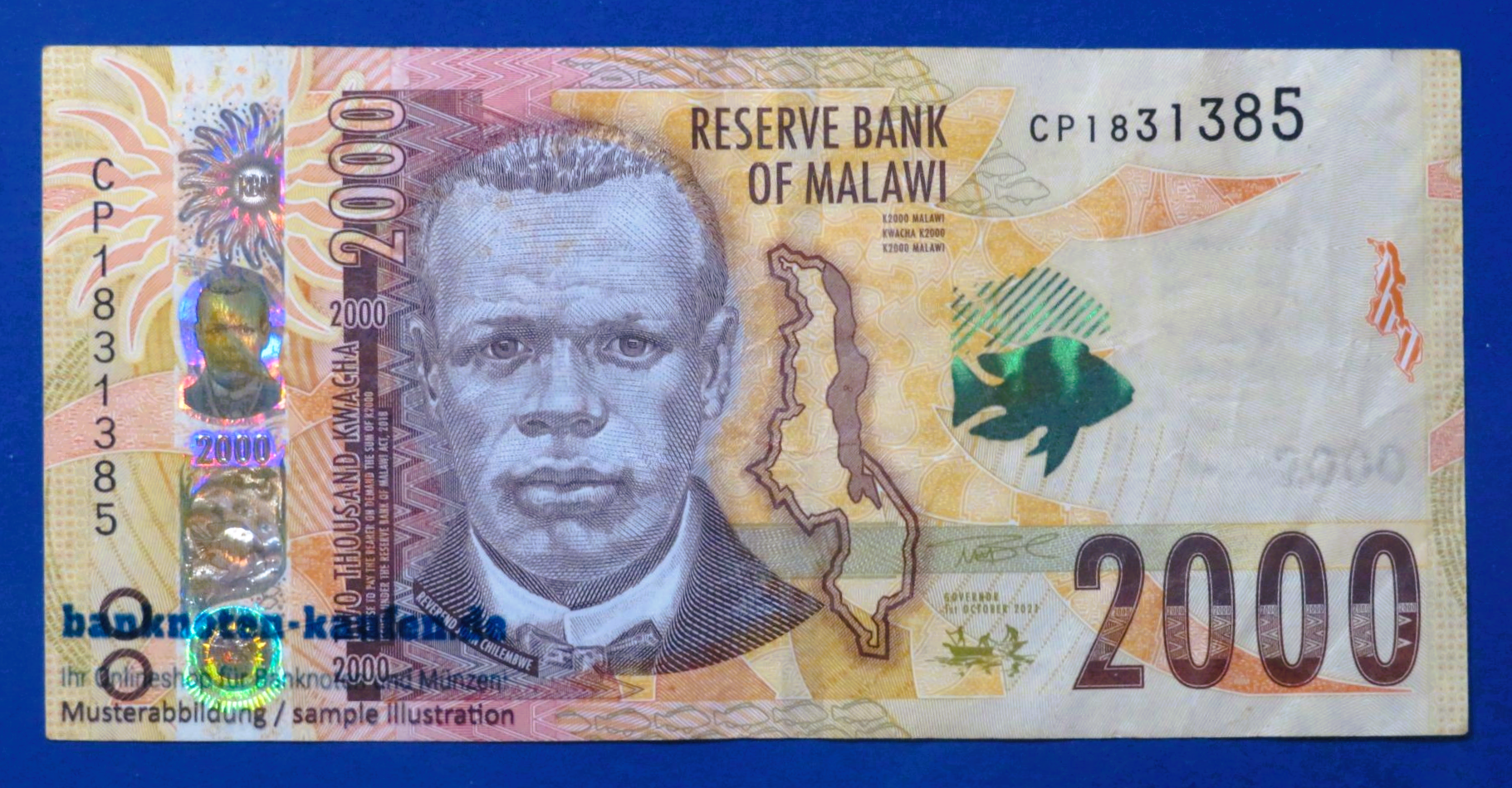 Malawi, 2.000 Kwacha, 2021, gebraucht (USED / VF), P-70a