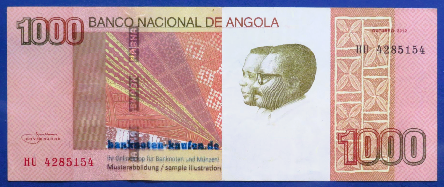 Angola, 1.000 Kwanzas, 2012, gebraucht (USED/ VF+), P-156a