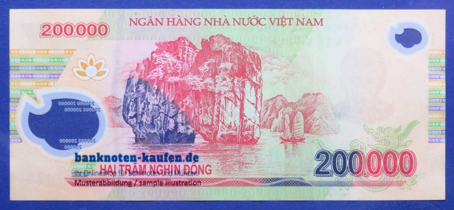 Viet Nam - 200,000 Dong, 2021, circulated (USED / VF+), Polymer, P-123