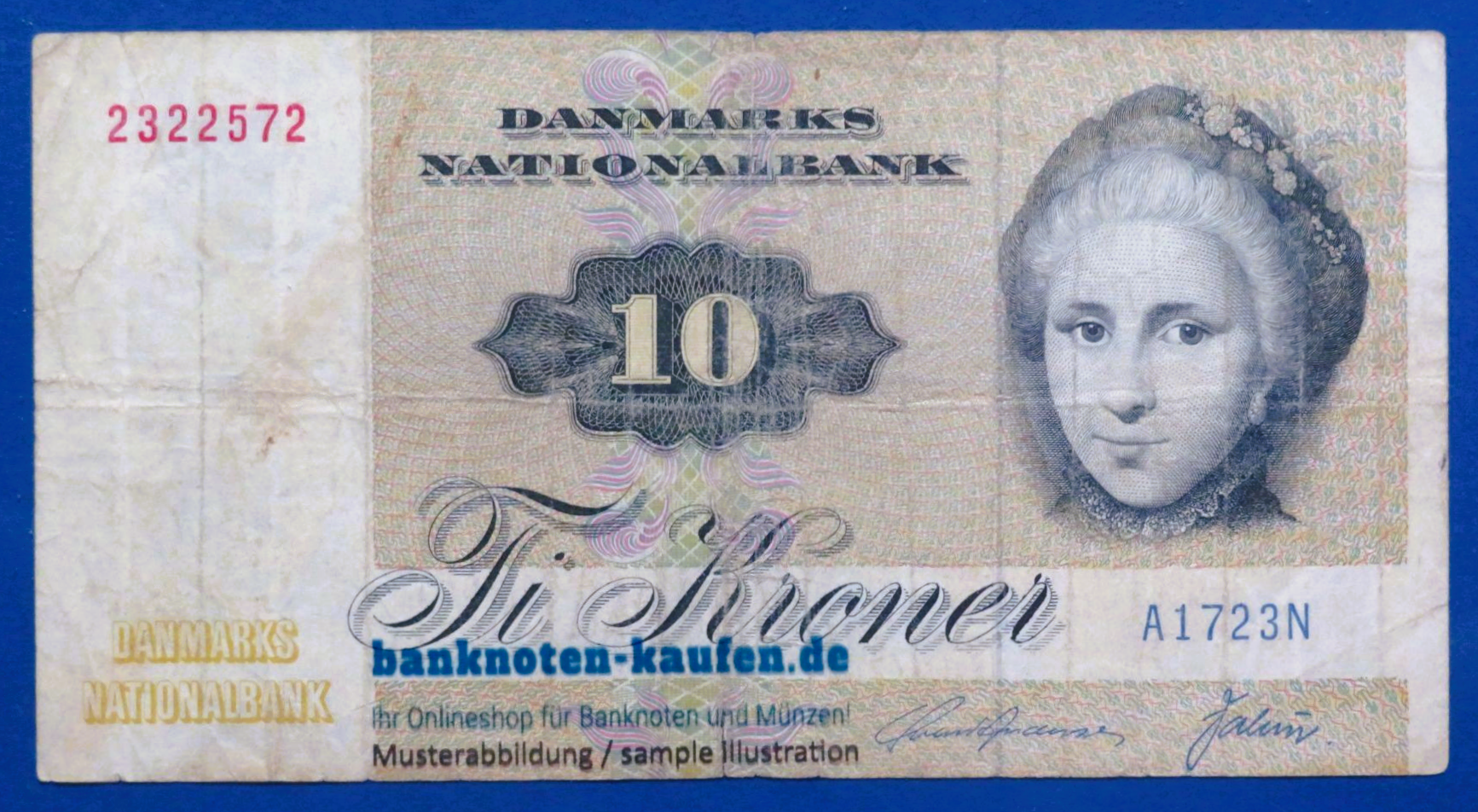 Dänemark, 10 Kroner, 1972, gebraucht (USED / F), P-48a