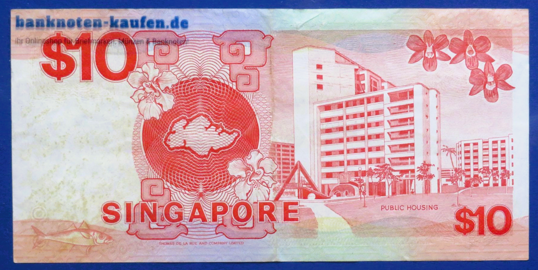 Singapore, 10 Dollars, 1988ND, circulated (USED / F), P-20