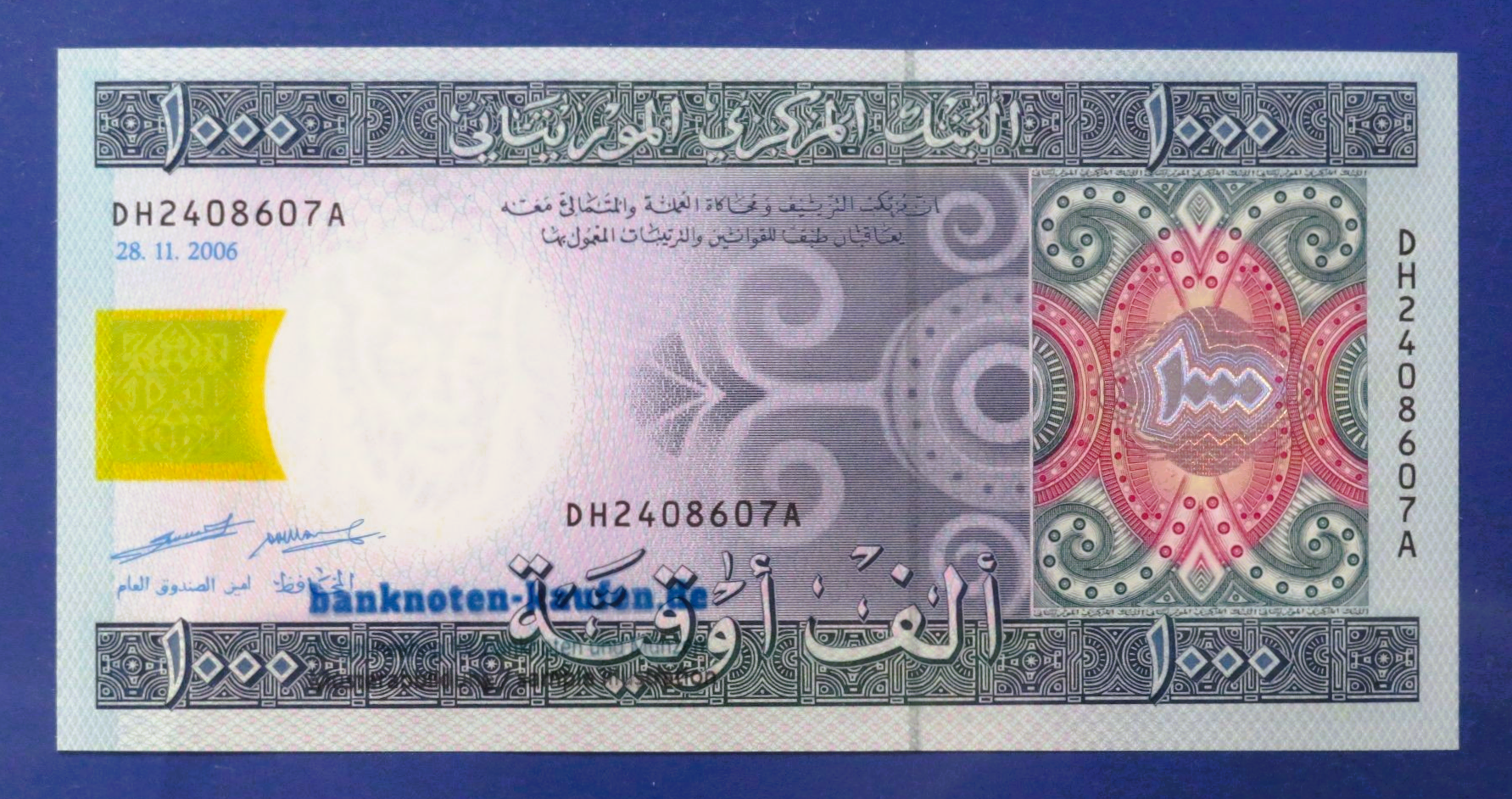 Mauretanien, 1.000 Ouguiya, 2006, kassenfrisch (UNC), P-13
