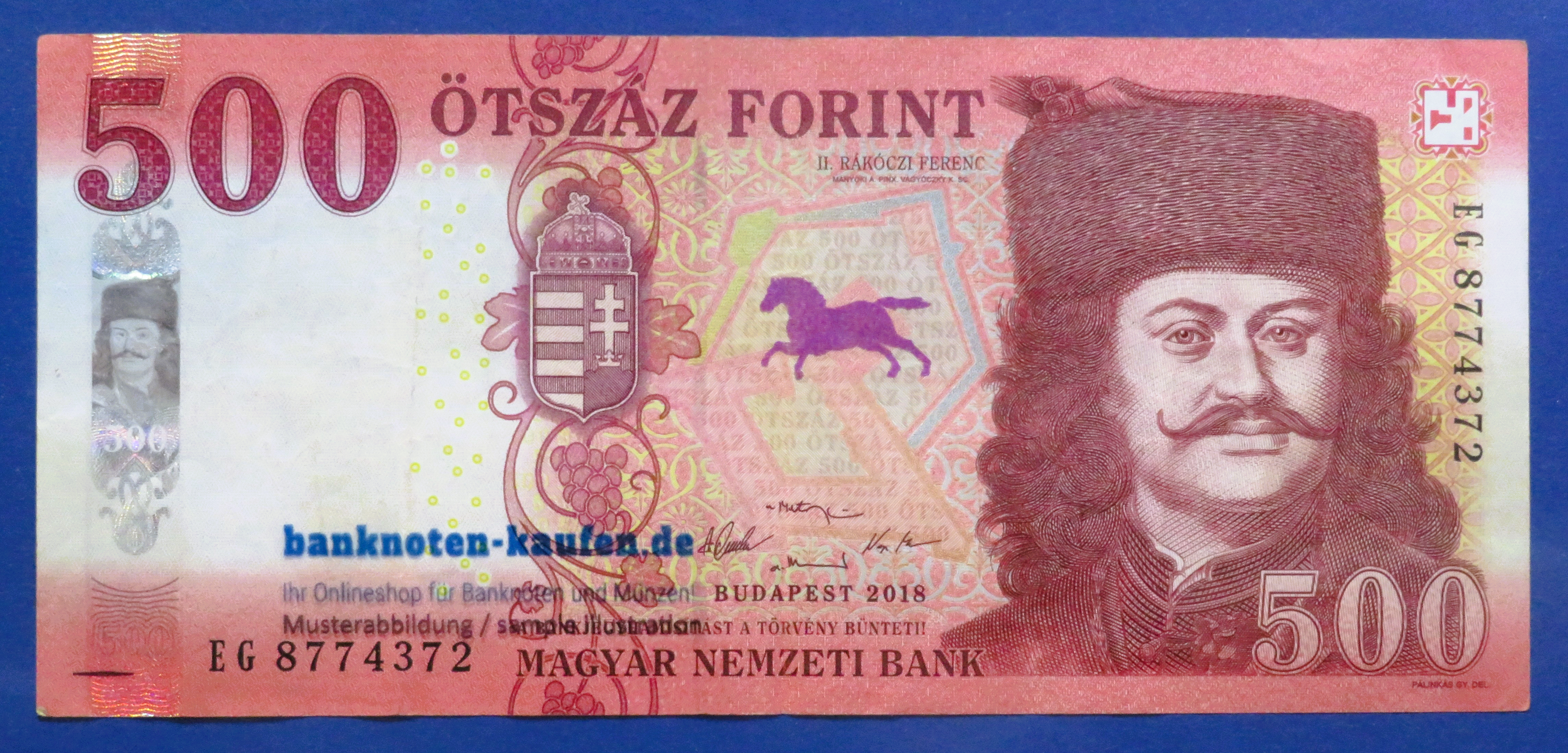 Hungary, 500 Forint, 2018, circulated (USED / VF), P-202