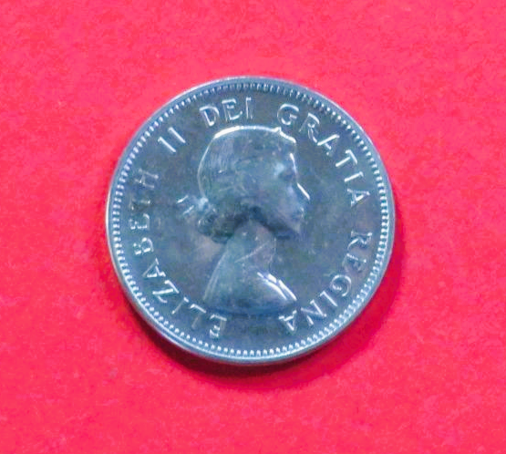 Canada:  5 Cents, 1963-1964, circulated (used / xf), QE II., # 50