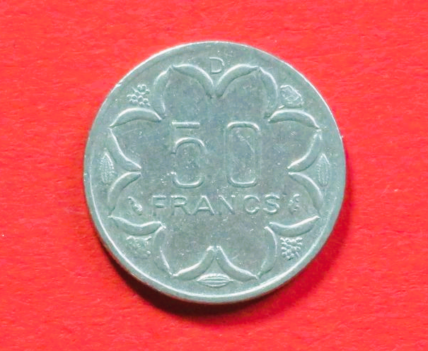 Central African States:  50 Francs, 1976-2003, circulated (used / vf), # 21