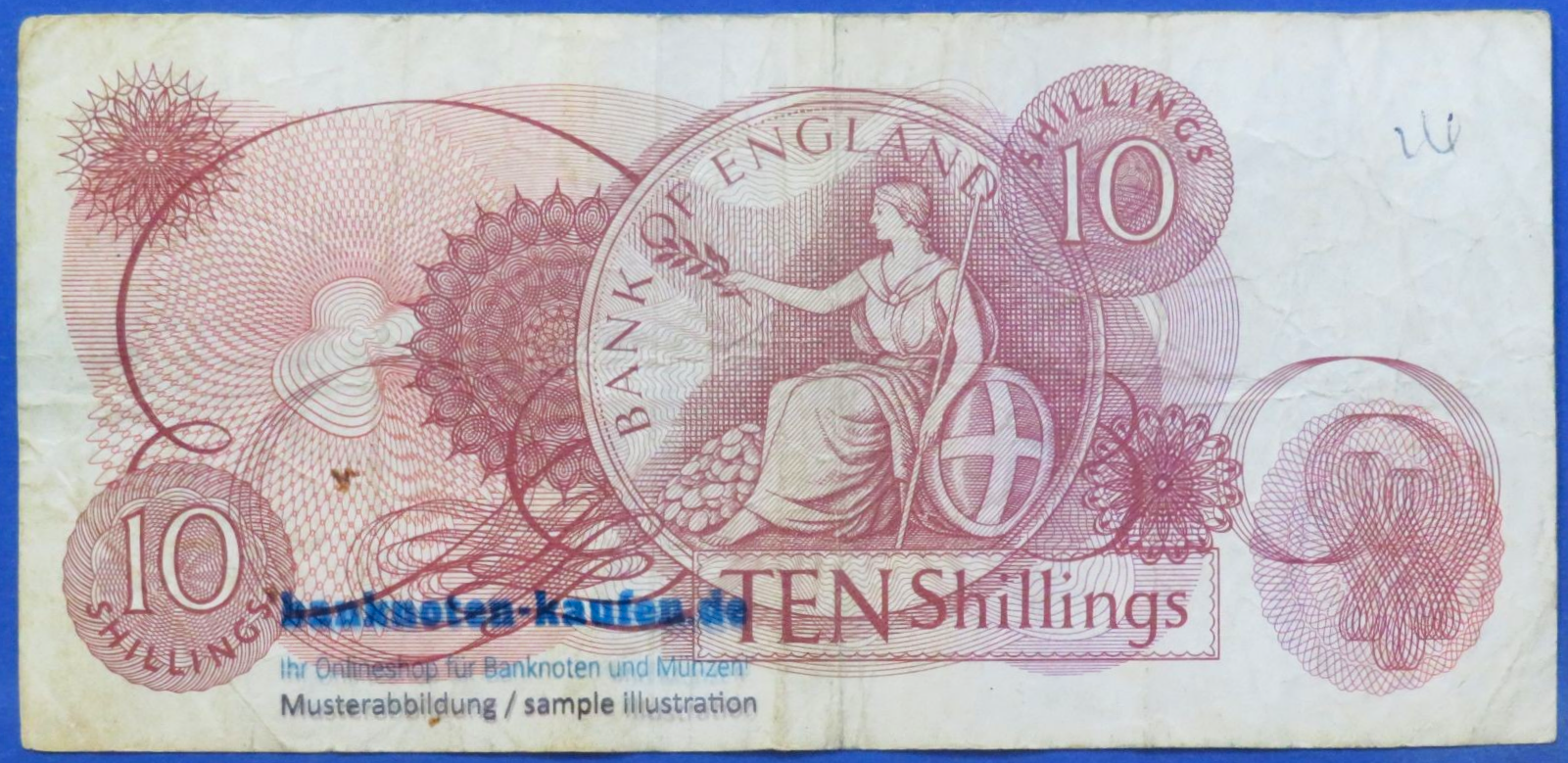 Großbritannien, 10 Shillings, 1961-1970ND, gebraucht (USED / F), P-373b