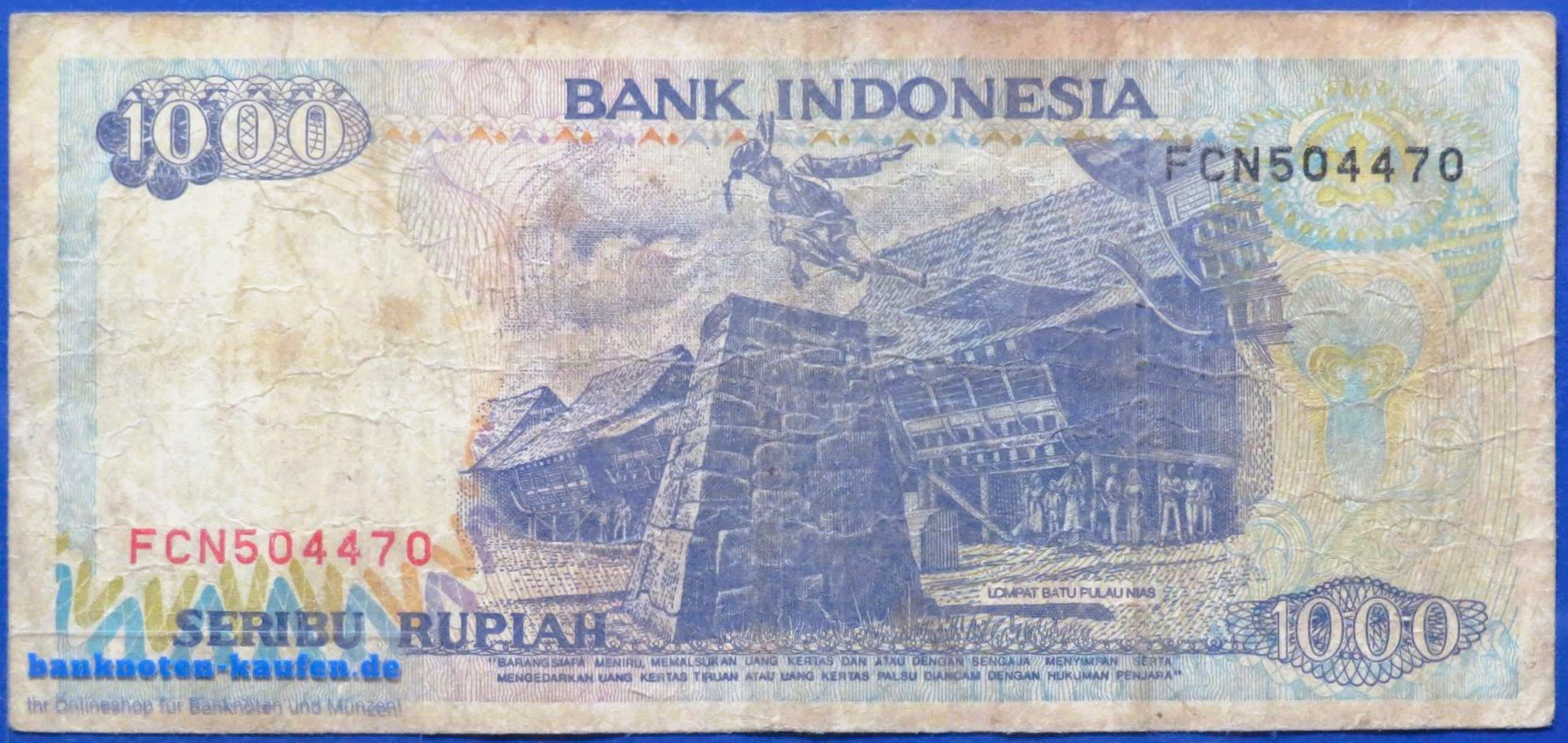 Indonesien, 1.000 Rupiah, 1992, gebraucht (USED / VG), P-129