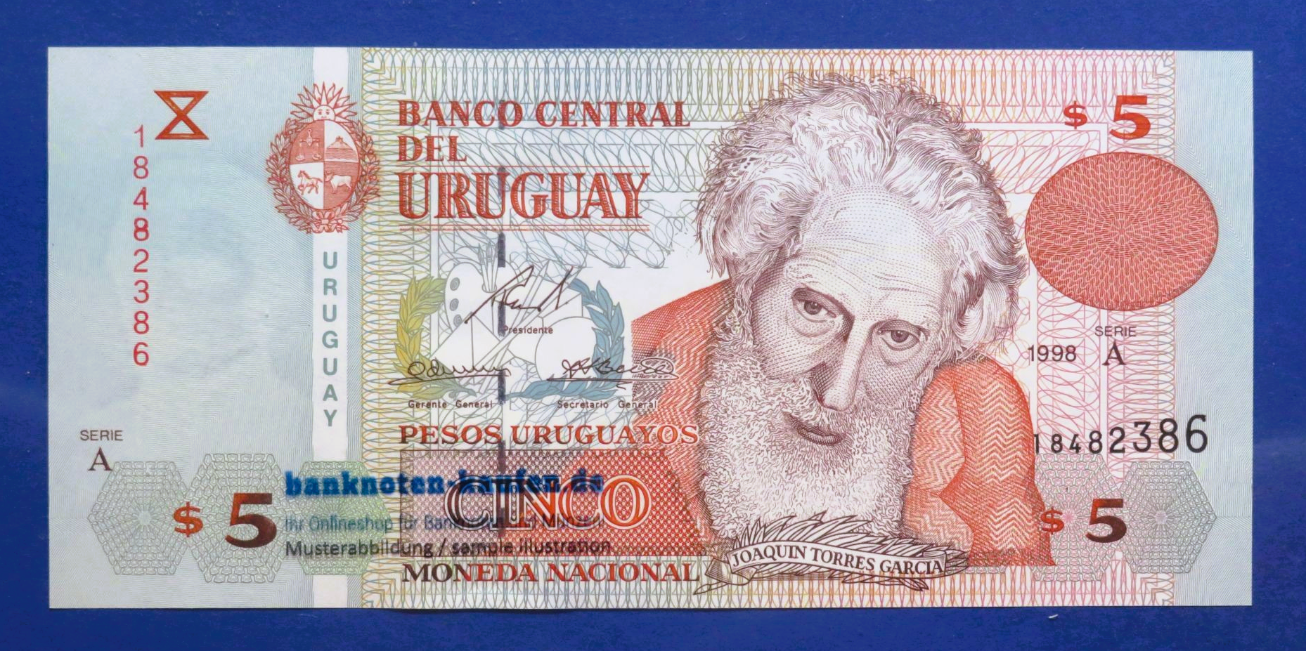 Uruguay, 5 Pesos Uruguayos, 1998, uncirculated (UNC), P-80