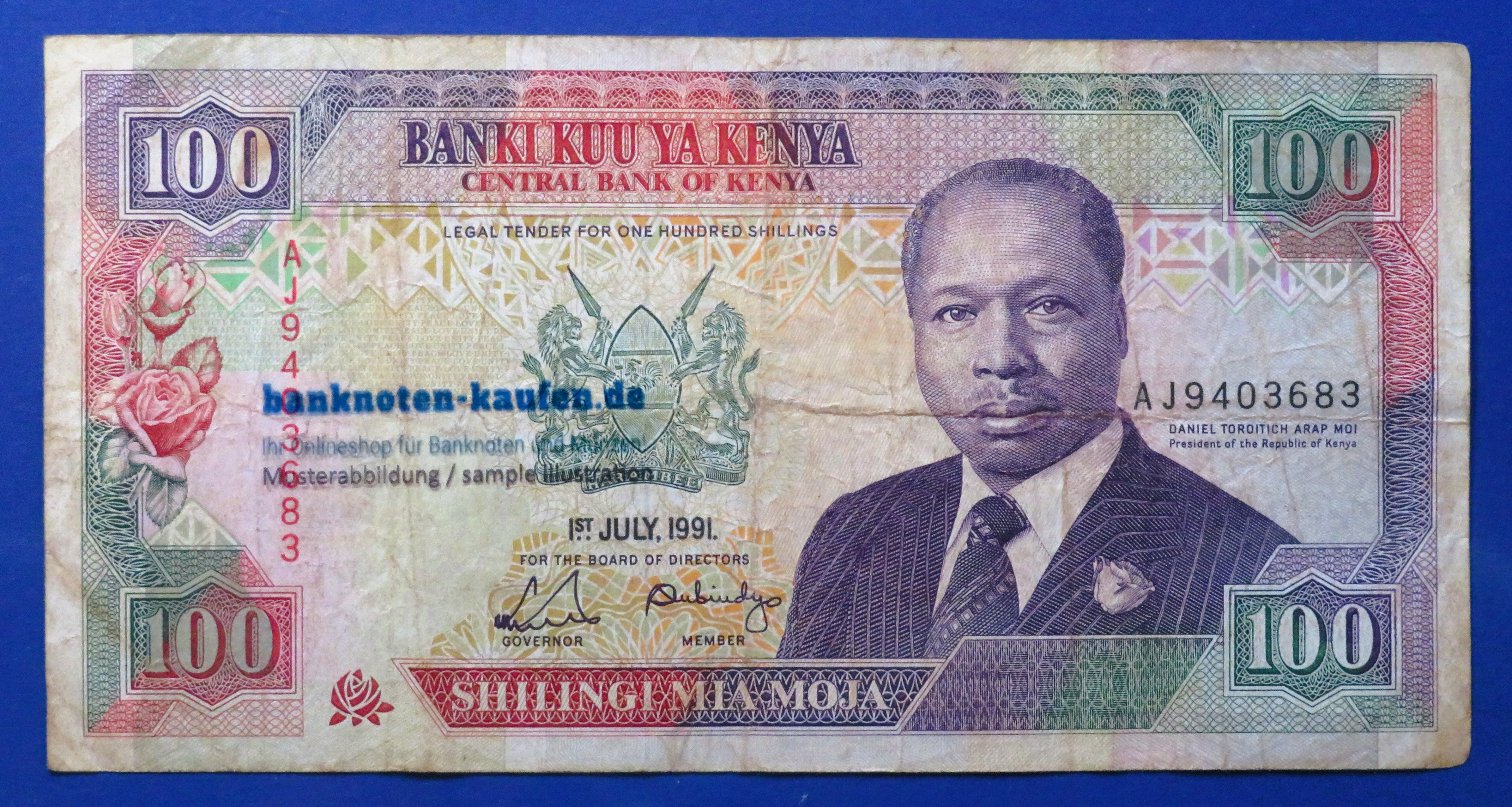 Kenia, 100 Shillings, 1991, gebraucht (USED / F), P-27c
