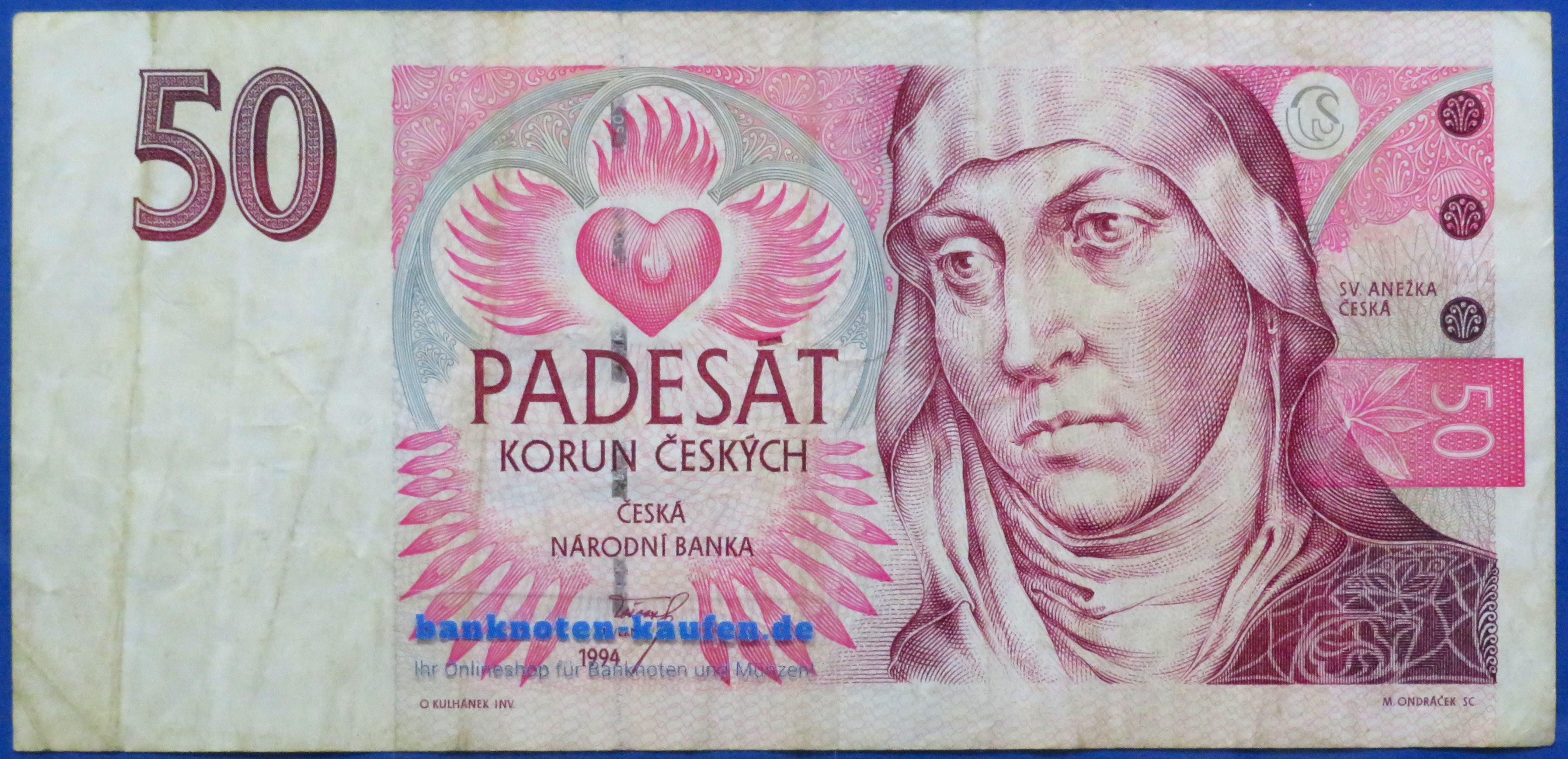 Tschechische Republik, 50 Korun, 1994,  gebraucht (USED / VF-), P-11