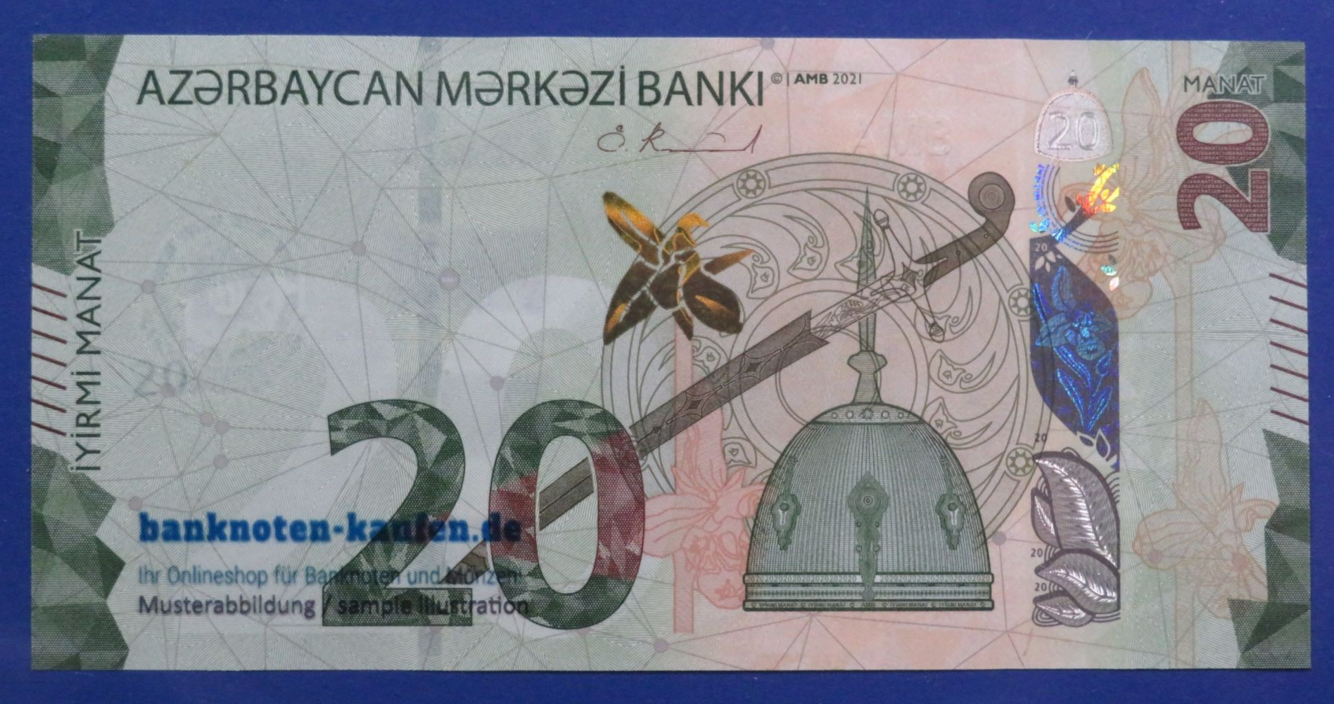 Azerbaijan, 20 Manat, 2021, uncirculated (UNC)
