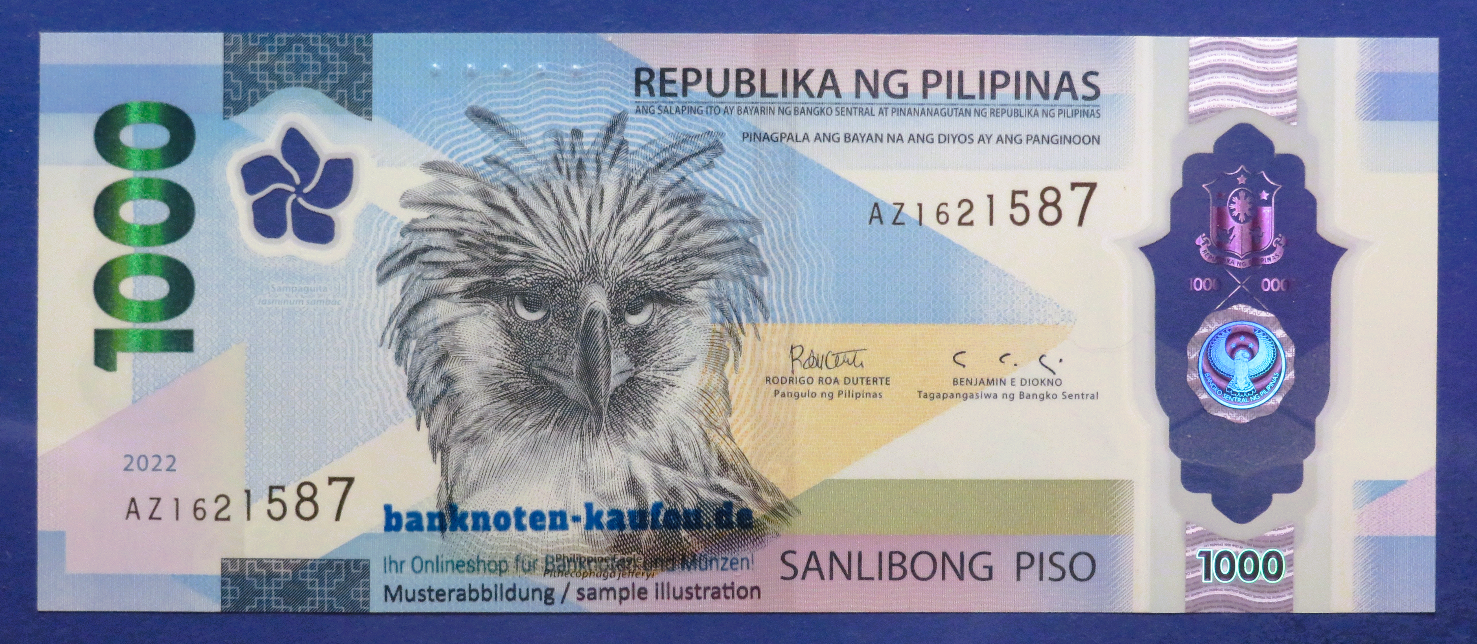 Philippines - 1,000 Piso, 2022, uncirculated (UNC), Polymer, P-241a