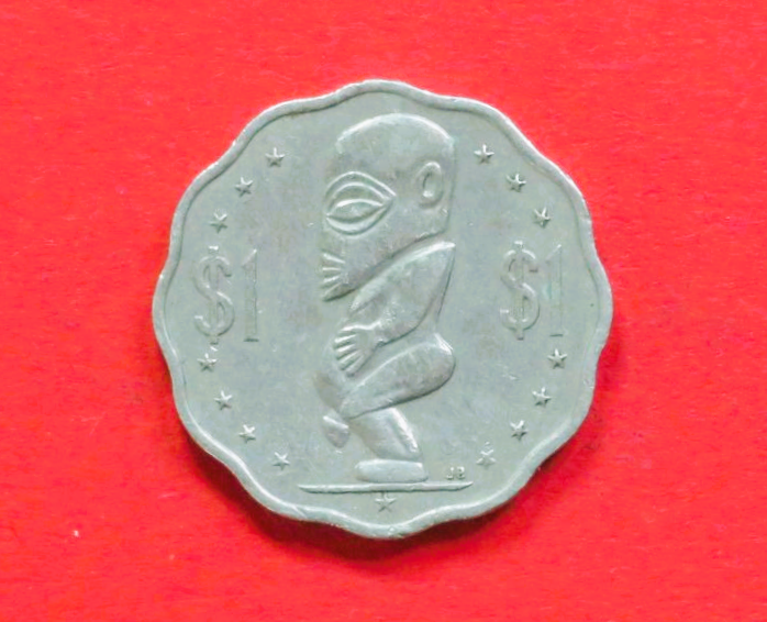 Cook Islands: 1 Dollar, 1987-1994, circulated (used / vf), # 58
