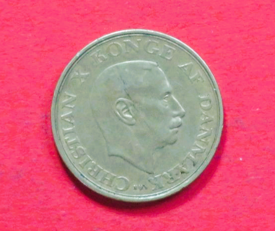 Dänemark:  1 Krone, 1945, gebraucht (used / ss), # 53
