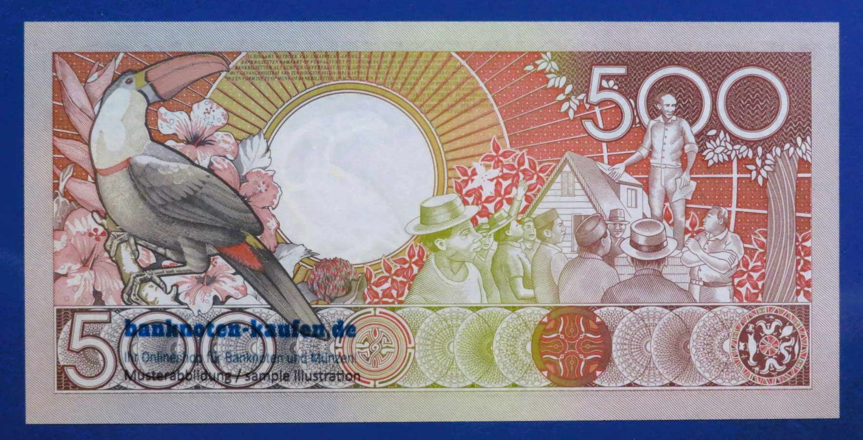 Suriname, 500 Gulden, 1988, kassenfrisch (UNC), P-135b