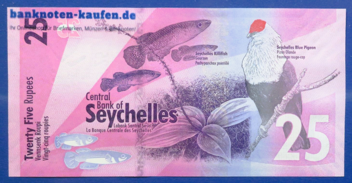 Seychellen, 25 Rupien, 2016, kassenfrisch (UNC), P-48