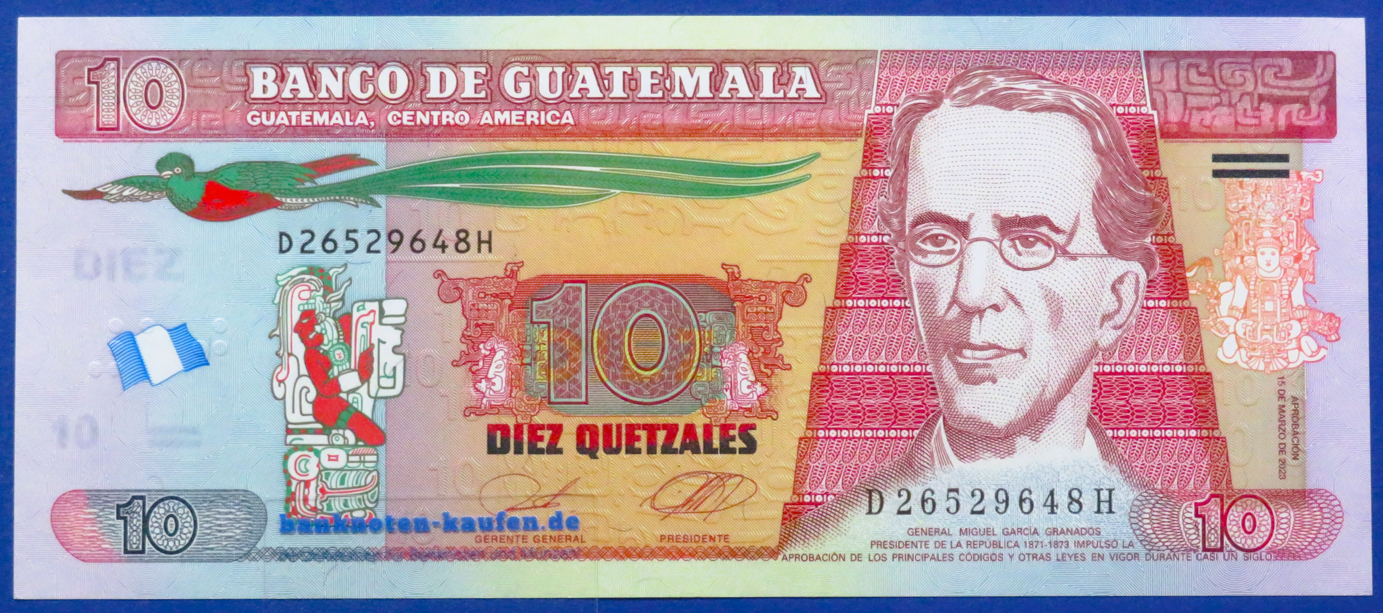 Guatemala, 10 Quetzales, 2023, uncirculated (UNC), P-123Ak