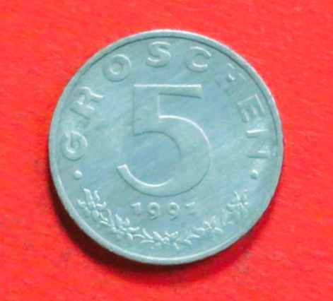 Österreich:  5 Groschen, 1948-1994, gebraucht (used / vz), # 65