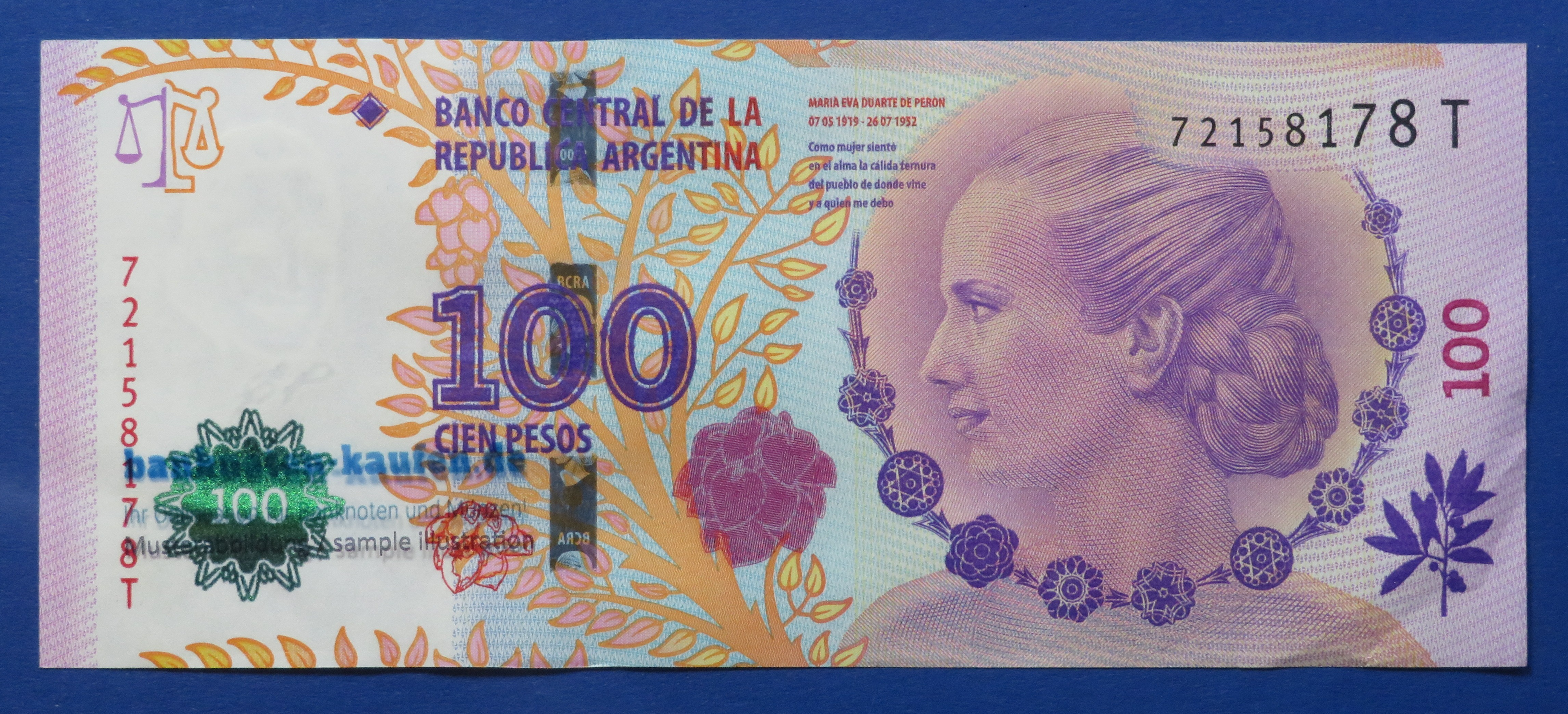 Argentina, 100 Pesos, 2015ND, extremly fine (XF+), P-358
