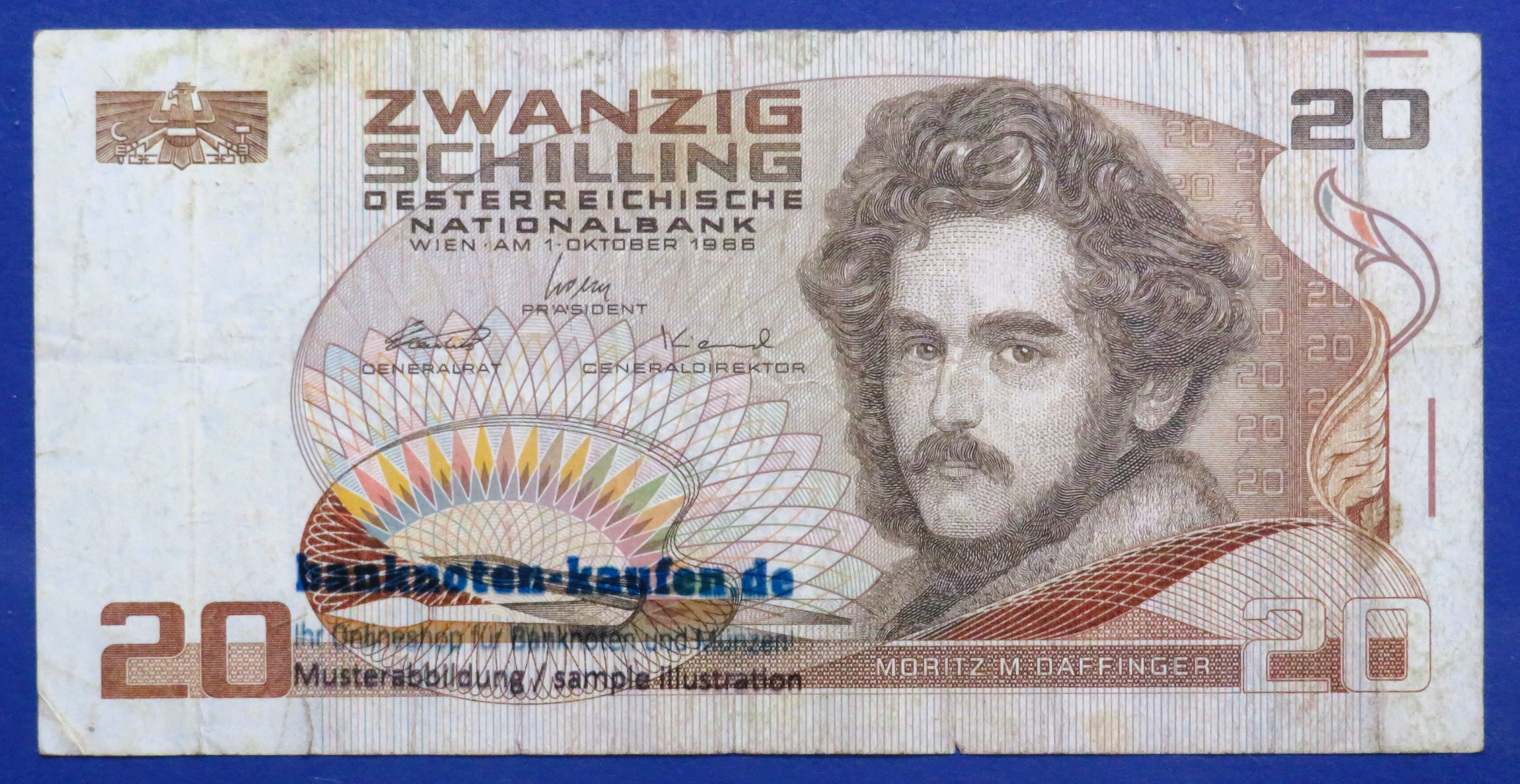 Austria, 20 Schilling, 1986, circulated (USED / F), P-148