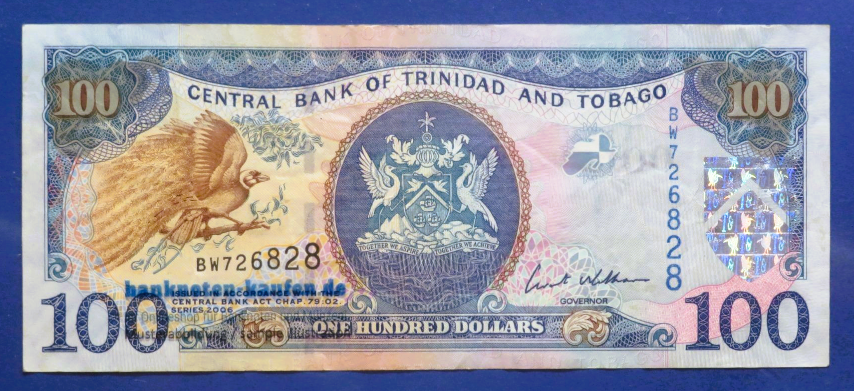 Trinidad and Tobago, 100 Dollars, 2006, circulated (USED / VF), P-51a