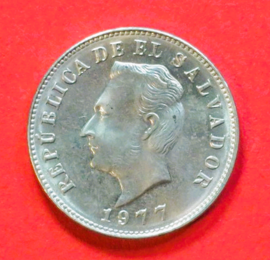 El Salvador: 5 Centavos, 1977, gebraucht (used / ss+), # 21b