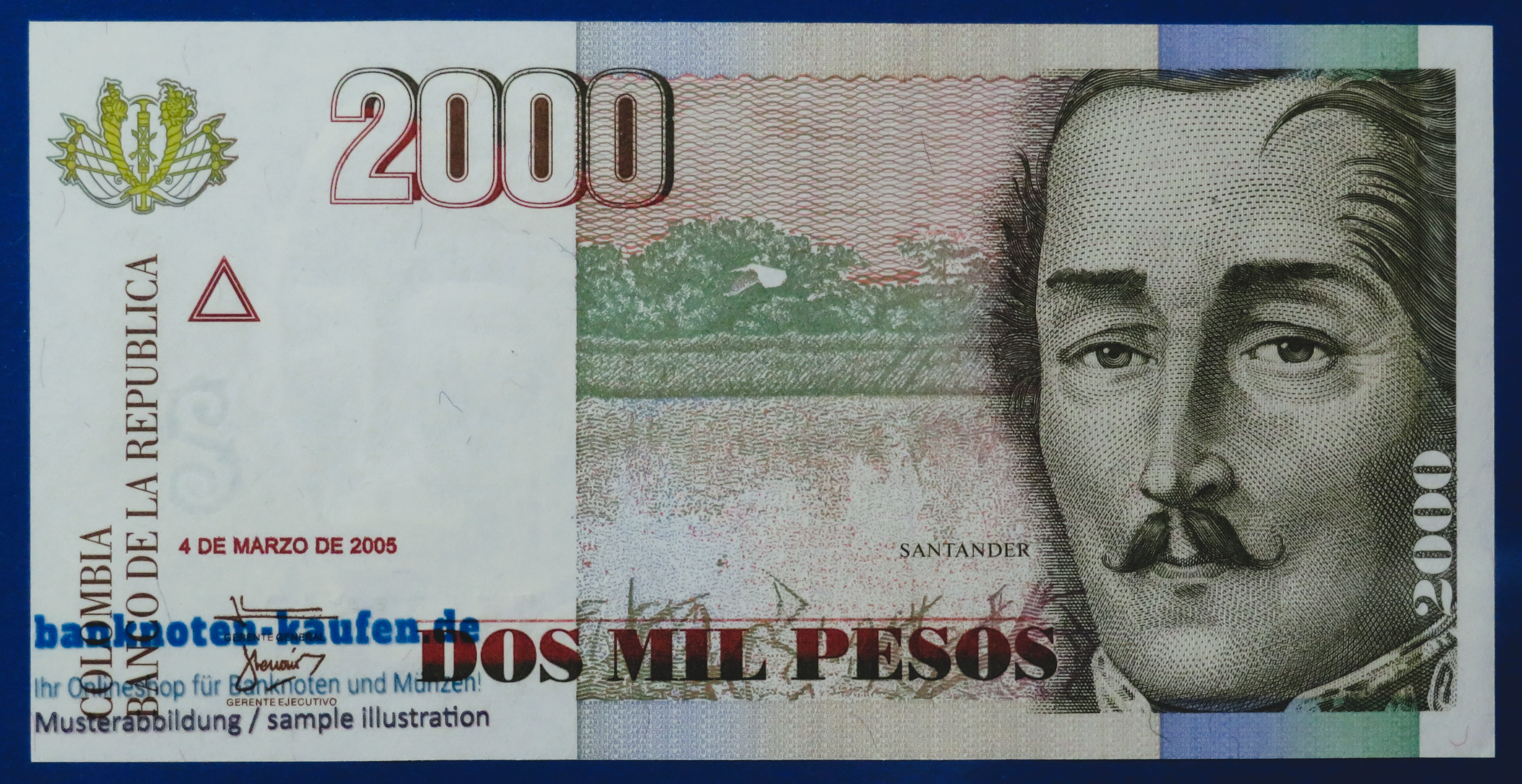 Colombia - 2,000 Pesos, 2005, uncirculated (UNC), P-451