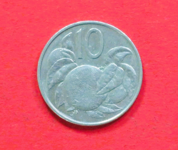 Cook Islands: 10 Cents, 1987-1994, circulated (used / vf+), # 53