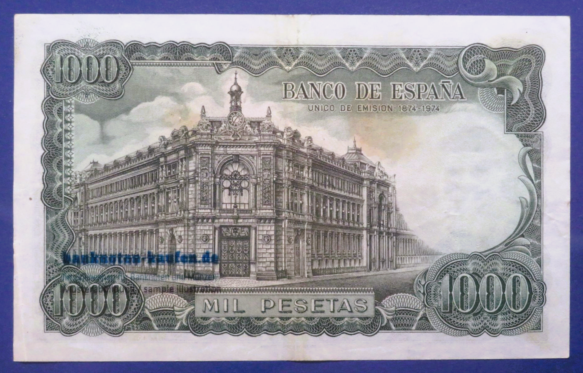 Spain - 1,000 Pesetas, 1971, circulated (USED / VF+), P-154