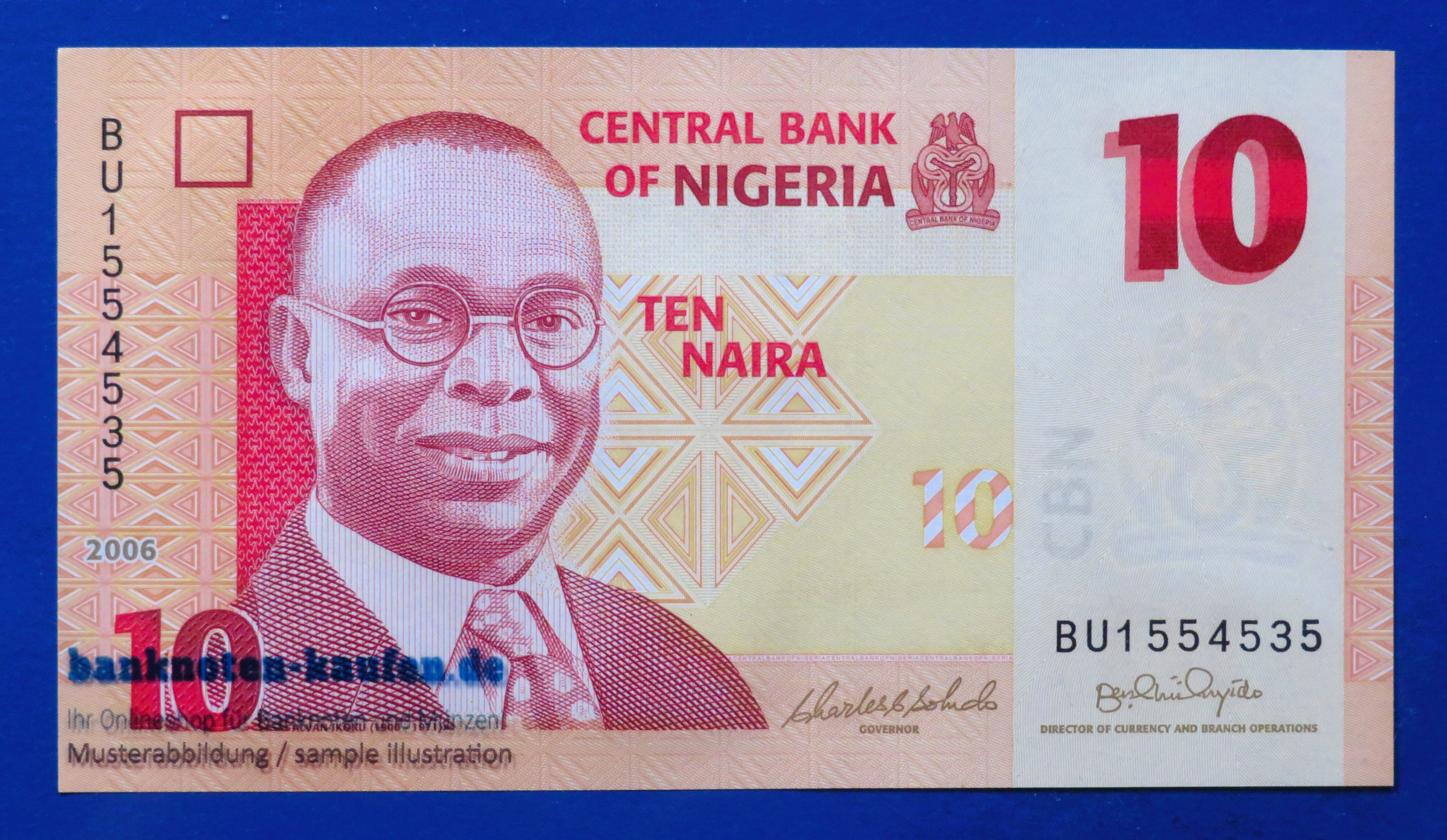 Nigeria, 10 Naira, 2006, about uncirculated (AU), P-33a