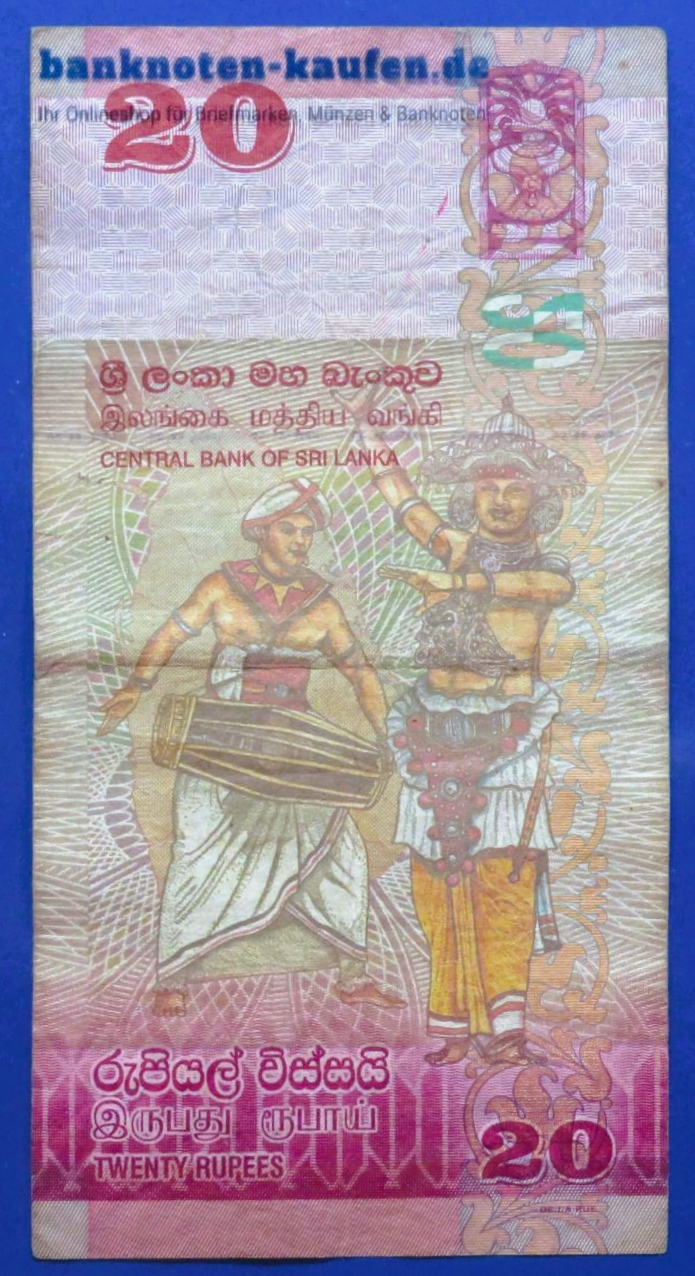 Sri Lanka, 20 Rupien, 2019, gebraucht (USED/ F), P-123f