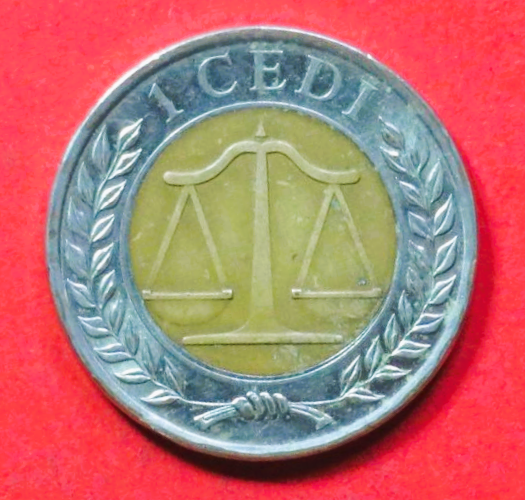 Ghana: 1 Cedi, 2007, gebraucht (used / ss+), # 41