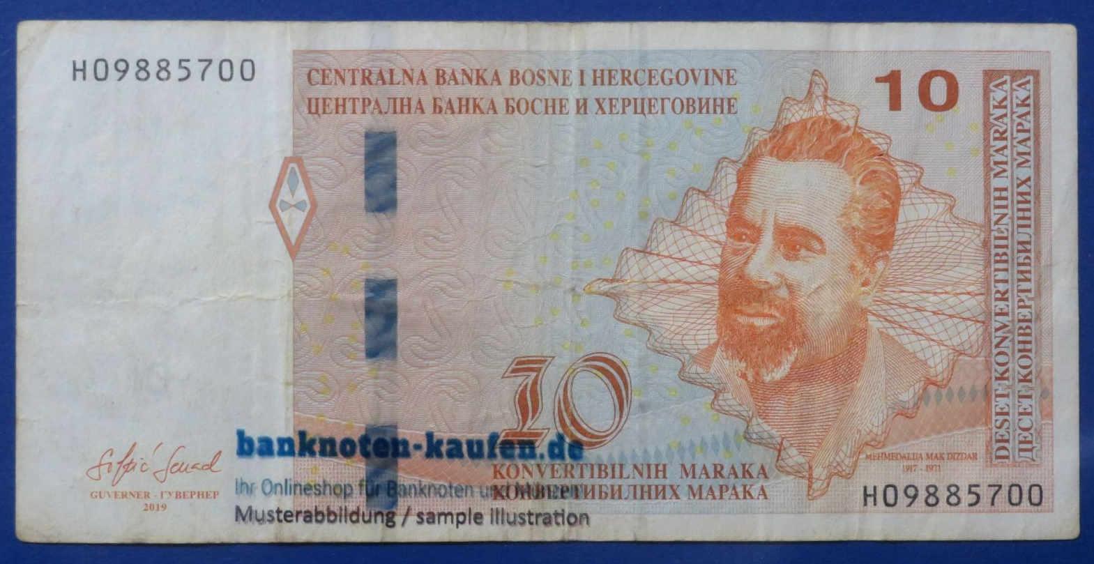 Bosnia-Hercegovina, 10 Maraka, 2019, used (F-VF), P-80