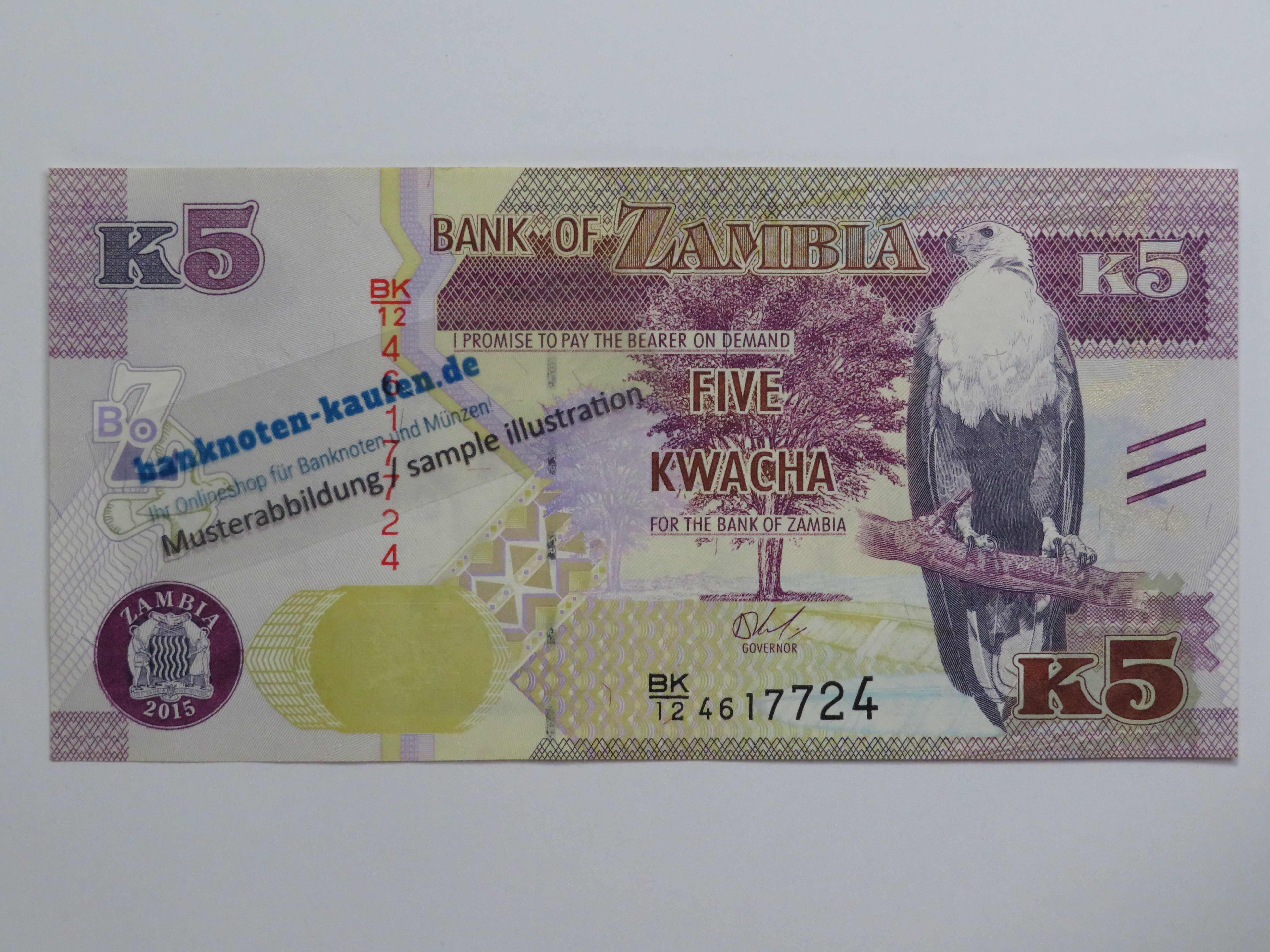 Zambia, 5 Kwacha, 2015, circulated (USED/  XF), P-57