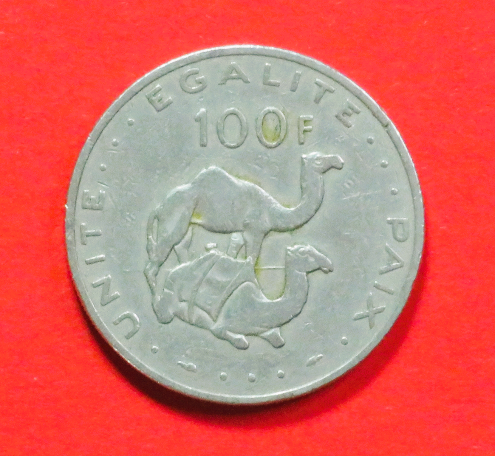Dschibuti:  100 Francs, 1977+, gebraucht (used / ss), # 23