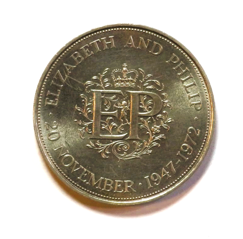Great Britain - EZM 5: 25 Pence-coin, 1972, circulated (USED / vf), commemorative issue 