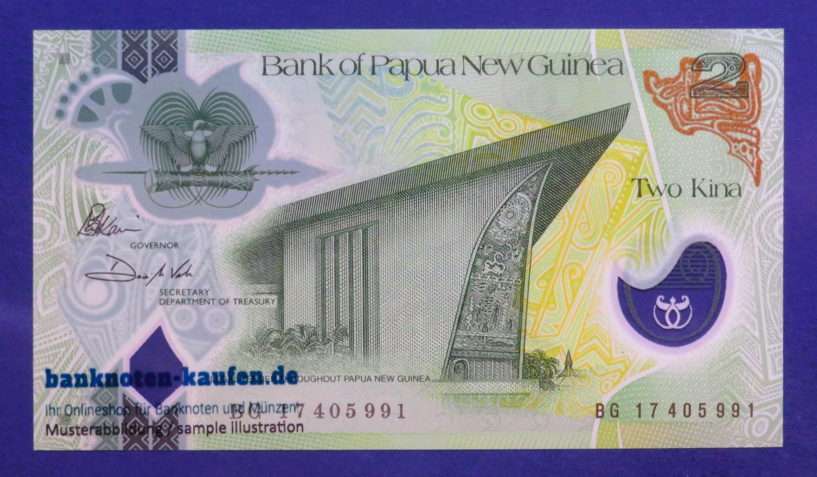 Papua New Guinea, 2 Kina, 2017, uncirculated (UNC), Polymer, P-50a
