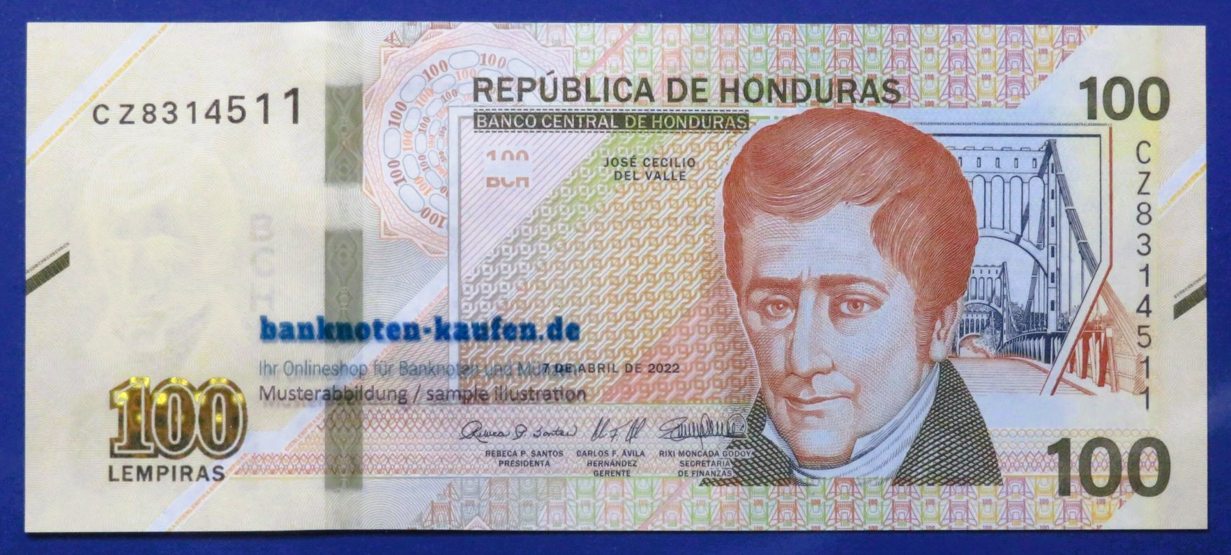 Honduras, 100 Lempiras, 2022, uncirculated (UNC)