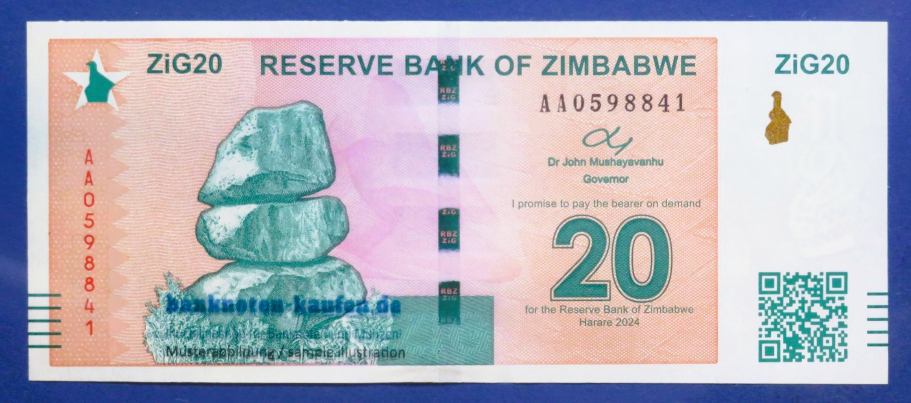 Zimbabwe, 20 ZiG, 2024, uncirculated (UNC), P-111