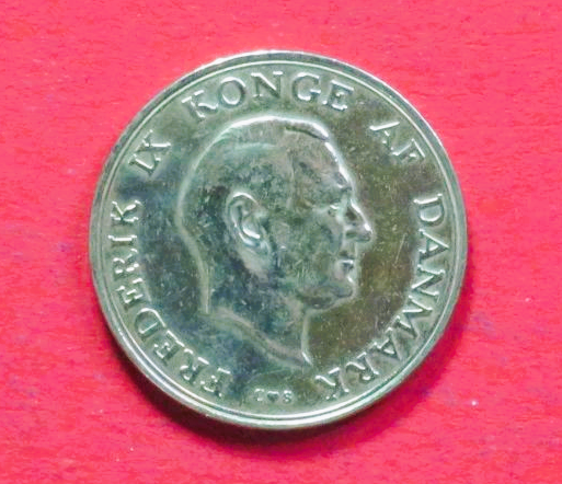 Denmark:  1 Krone, 1947-1960, circulated (used / vf), # 60